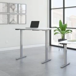 Move 60 Series Adjustable Height Standing Desk - Black Walnut/Cool Gray Metallic -Office Storage Sales e1a7e809 3264 4cd3 b09b 5f1ad05aaf05