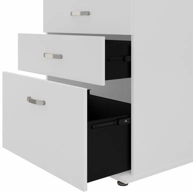 Universal Storage Cabinet With Drawers By Bush Business Furniture - Platinum Gray 19 Universal Storage Cabinet With Drawers By Bush Business Furniture - Platinum Gray - Image 19