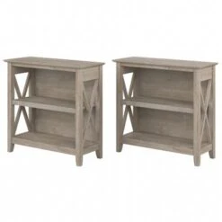 Key West Small 2 Shelf Bookcase - Set Of 2 By Bush Furniture - Washed Gray -Office Storage Sales e3ab72e4 b310 4d80 944e cbab6f0b60a6