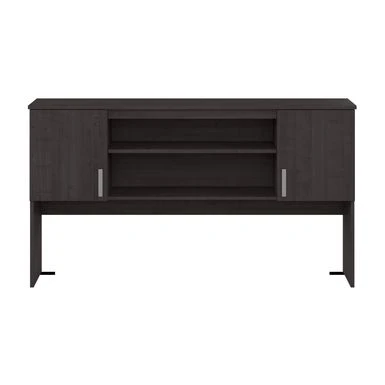 Ridgeley 65W Hutch With Doors By Bestar - Medium Gray Maple 3 Ridgeley 65W Hutch With Doors By Bestar - Medium Gray Maple - Image 3