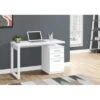 Computer Desk/ Home Office/ Laptop/ Left/ Right Set-up/ Storage Drawers/ 48"L/ Work/ Laminate/ White/ Contemporary/ Modern