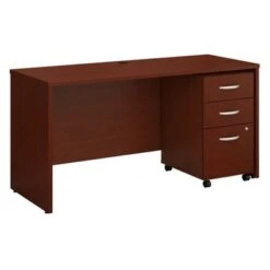 Series C 60W X 24D Office Desk With Drawers By Bush Business Furniture - Mocha Cherry -Office Storage Sales e4f273a9 7af0 4c36 a202 c3b34404fe41