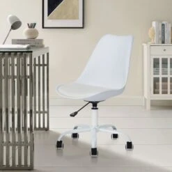 Porch & Den Stringer Mid-Century Modern Minimalist Task Chair With 360 Degree Swivel - N/A - Blue -Office Storage Sales e56d40e2 af36 4d0a b433 2b4bd4ab7f81