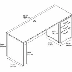 Series C 72W X 24D Office Desk With Drawers By Bush Business Furniture - Natural Cherry/Graphite Gray -Office Storage Sales e571843e 2af6 4b78 9e5e 5b6c821691f2