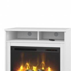400 Series 32W Electric Fireplace By Bush Business Furniture - Storm Gray -Office Storage Sales e578bac8 5736 43be bd25 f76d60868a78