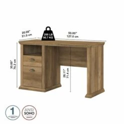 Bush Furniture Yorktown Home Office Desk In Antiqu - Antique Cherry -Office Storage Sales e59fa44c ab65 4fce b795 ef819a7c1e47