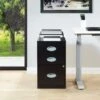 Metal File Cabinet - Black 3 Drawers