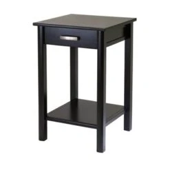 Porch & Den Bertha End Table / Printer Table With Drawer And Shelves