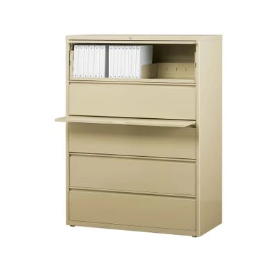 8000 Series 42" Wide 5-Drawer Lateral File Cabinet, Putty - Locking - Beige - Steel/Metal 1 8000 Series 42" Wide 5-Drawer Lateral File Cabinet, Putty - Locking - Beige - Steel/Metal
