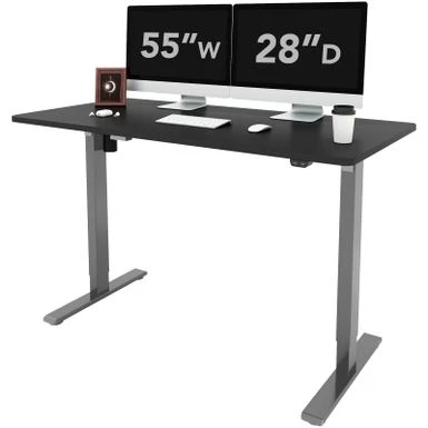 FlexiSpot 55"x28" Electric Ergonomic Home Office Height Adjustable Standing Desk 2-Button Computer Desk Varaint Color - Grey And Mahogany 10 FlexiSpot 55"x28" Electric Ergonomic Home Office Height Adjustable Standing Desk 2-Button Computer Desk Varaint Color - Grey And Mahogany - Image 10