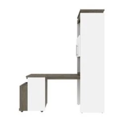 Orion 30W Tall Storage Cabinet With Doors And Fold-Out Desk By Bestar - Bark Grey/Graphite -Office Storage Sales ec3686a3 2a3e 4f2f ac61 c2bf684b905b