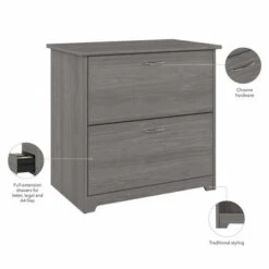 Cabot 2 Drawer Lateral File Cabinet By Bush Furniture - Ash Gray -Office Storage Sales ecb72aea 906b 46ef 9c41 30cea2bf642a