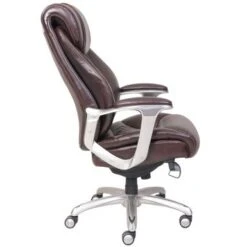 La-Z-Boy Cantania Chestnut Brown Bonded Leather Executive Office Chair With AIR Technology -Office Storage Sales ed61d83d 5837 4f9b 9ee7 490756d619b5
