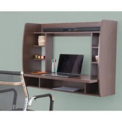 Copper Grove Cainari Wall-mounted Laptop Office Desk With Shelves - White -Office Storage Sales ee95061e a549 4a7b 924e 3b98320a6039