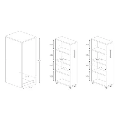 Baxton Studio Lindo Dark Brown Wood Bookcase With Two Pulled-out Doors Shelving Cabinet - Shelf-Dark Brown 7 Baxton Studio Lindo Dark Brown Wood Bookcase With Two Pulled-out Doors Shelving Cabinet - Shelf-Dark Brown - Image 7