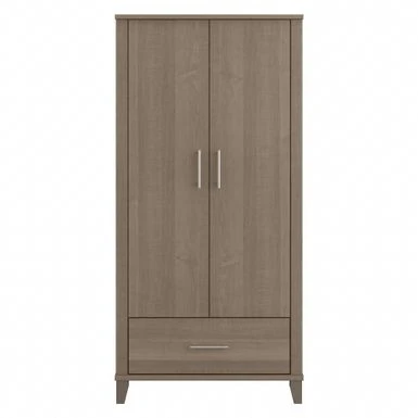 Somerset Tall Storage Cabinet With Doors And Drawer By Bush Furniture - Platinum Gray 5 Somerset Tall Storage Cabinet With Doors And Drawer By Bush Furniture - Platinum Gray - Image 5