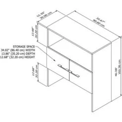 Office 500 36W Bookcase Hutch By Bush Business Furniture - Ash Finish -Office Storage Sales f1506728 ab68 48b5 9bcb 20976065421d