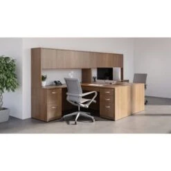 Lorell Essentials Series FF Fixed Walnut Pedestal - Brown - Letter -Office Storage Sales f1ffeefe 236d 47eb b227 26cb338776b8