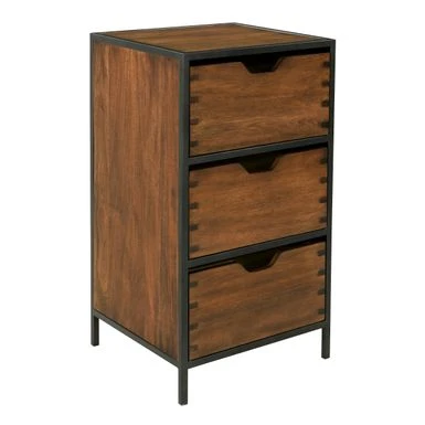 Carbon Loft Maloney 3-drawer Storage Cabinet - Walnut Finish - Walnut 2 Carbon Loft Maloney 3-drawer Storage Cabinet - Walnut Finish - Walnut - Image 2
