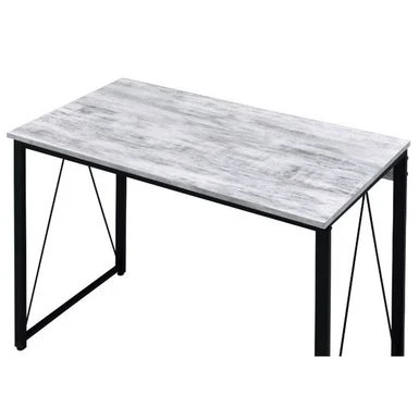 Wooden Top Writing Desk With Metal Frame - Black 10 Wooden Top Writing Desk With Metal Frame - Black - Image 10