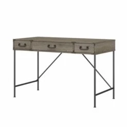 Ironworks 48W Writing Desk From Kathy Ireland Home By Bush Furniture - Vintage Golden Pine -Office Storage Sales f37fc572 b421 4399 b3d4 4fadd05a8ba2