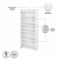 Fairview Antique White 5-shelf Bookcase - Antique - Shiplap Gray/Pure White -Office Storage Sales f67f6262 1391 4fab b109 108c512c27d7