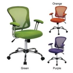 Juliana Task Chair With Adjustable Tilt Tension Control - Purple Mesh Office Chair