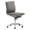 Dream Plus Armless Office Chair Gray - Gray/Silver
