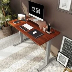 FlexiSpot 48"x24" Whole Piece Desktop Home Office Standing Desk Height Adjustabel Desk Computer Desk - Maple -Office Storage Sales f8c10d7b a182 4a52 adae 497739ba5fb6