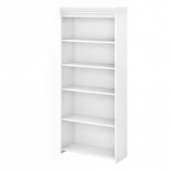 Fairview Antique White 5-shelf Bookcase - Antique - Shiplap Gray/Pure White -Office Storage Sales f92fedeb 1e28 46ea a861 5a96bb211f3d