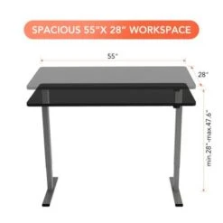 FlexiSpot 55"x28" Electric Ergonomic Home Office Height Adjustable Standing Desk 2-Button Computer Desk Varaint Color - Grey And Mahogany 30 FlexiSpot 55"x28" Electric Ergonomic Home Office Height Adjustable Standing Desk 2-Button Computer Desk Varaint Color - Grey And Mahogany -Office Storage Sales fa0d6010 4df5 48d4 841b 4dd7e970d98a