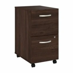 Hybrid 2 Drawer Mobile File Cabinet By Bush Business Furniture - Black Walnut -Office Storage Sales fb947b1b e957 4b24 8d52 aca2088495fc