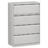 Lorell Light Grey 4-drawer Lateral File - Light Grey - Letter