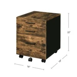 Wooden File Cabinet With 3 Drawers - Black -Office Storage Sales fc1f0d4c 27e7 493d 8b6c 2fe01dac35c7