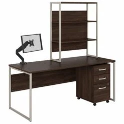 Hybrid 72W Computer Desk Set With Mount By Bush Business Furniture - Storm Gray -Office Storage Sales fd529356 2670 4754 a3df c6647b3e4d46