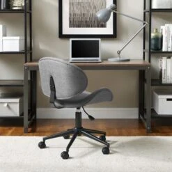 Madonna Mid-century Adjustable Office Chair By Corvus - Black - Walnut Finish -Office Storage Sales fd7b3be2 1162 4017 83bb 82abd286318a