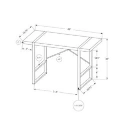 Computer Desk/ Home Office/ Laptop/ 48"L/ Work/ Metal/ Laminate/ Natural/ Black/ Contemporary/ Modern -Office Storage Sales fe345059 41e9 4ef9 af10 7dd028f74b17