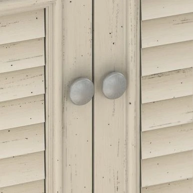 Fairview Storage Cabinet With Doors And Shelves By Bush Furniture - 31.73"L X 12.76"W X 30.71"H - Cape Cod Gray 4 Fairview Storage Cabinet With Doors And Shelves By Bush Furniture - 31.73"L X 12.76"W X 30.71"H - Cape Cod Gray - Image 4