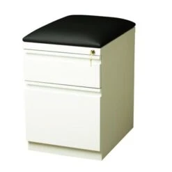 Hirsh 20" D Mobile Pedestal Box File Cabinet With Seat Cushion,White - White -Office Storage Sales fec449e2 14f6 4480 aaa3 69e4f43ec5cf
